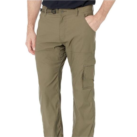 Prana Mens Stretch Zion Pant II Size 38x32 Dark Khaki Hiking Outdoors - Picture 1 of 10